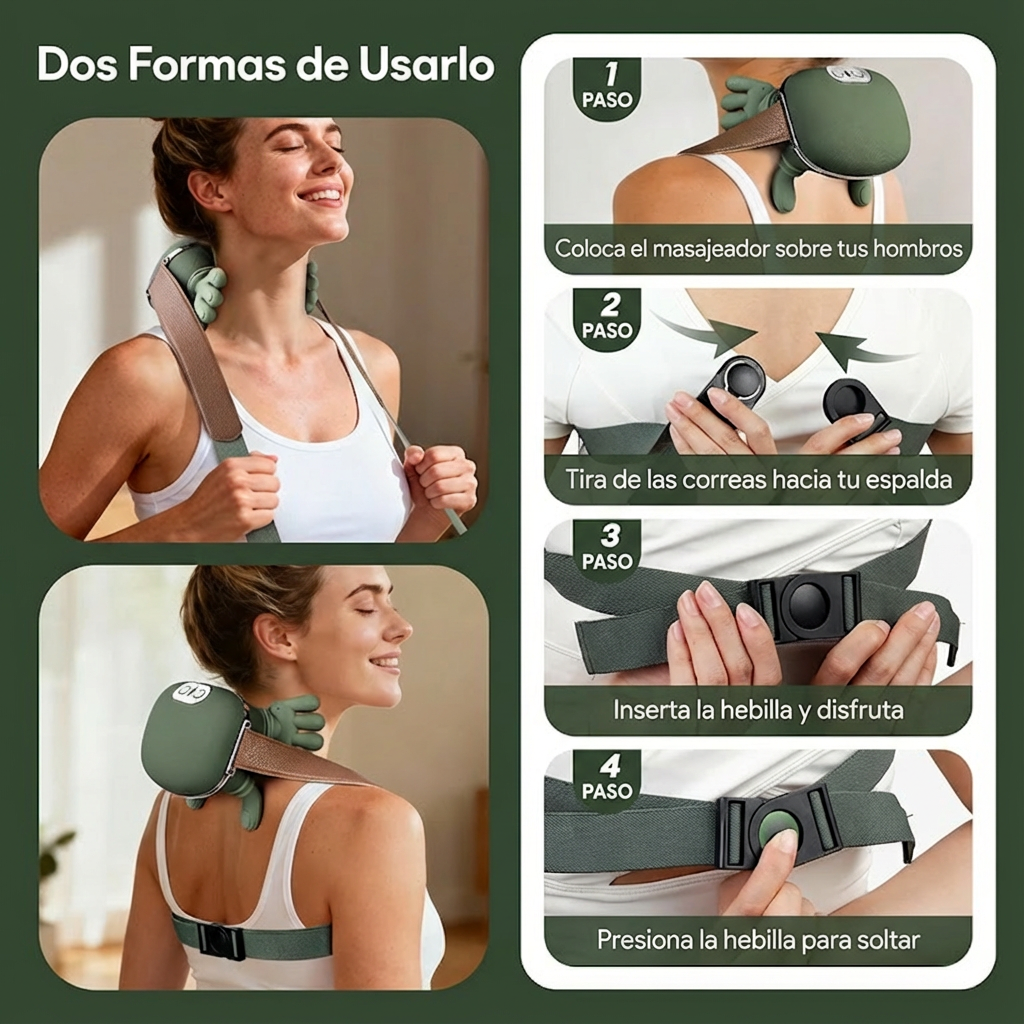 Masajeador Inalámbrico para Cuello y Hombros